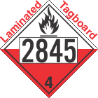 Spontaneously Combustible Class 4.2 UN2845 Tagboard DOT Placard