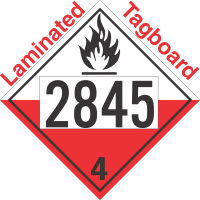 Spontaneously Combustible Class 4.2 UN2845 Tagboard DOT Placard