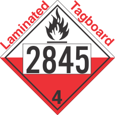 Spontaneously Combustible Class 4.2 UN2845 Tagboard DOT Placard