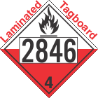 Spontaneously Combustible Class 4.2 UN2846 Tagboard DOT Placard