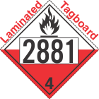 Spontaneously Combustible Class 4.2 UN2881 Tagboard DOT Placard
