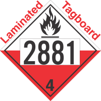 Spontaneously Combustible Class 4.2 UN2881 Tagboard DOT Placard