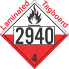 Spontaneously Combustible Class 4.2 UN2940 Tagboard DOT Placard