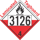Spontaneously Combustible Class 4.2 UN3126 Tagboard DOT Placard