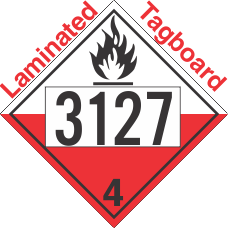 Spontaneously Combustible Class 4.2 UN3127 Tagboard DOT Placard