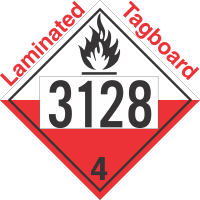 Spontaneously Combustible Class 4.2 UN3128 Tagboard DOT Placard