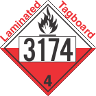 Spontaneously Combustible Class 4.2 UN3174 Tagboard DOT Placard