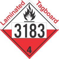 Spontaneously Combustible Class 4.2 UN3183 Tagboard DOT Placard