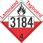 Spontaneously Combustible Class 4.2 UN3184 Tagboard DOT Placard