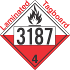 Spontaneously Combustible Class 4.2 UN3187 Tagboard DOT Placard
