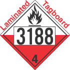 Spontaneously Combustible Class 4.2 UN3188 Tagboard DOT Placard