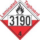 Spontaneously Combustible Class 4.2 UN3190 Tagboard DOT Placard