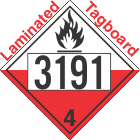 Spontaneously Combustible Class 4.2 UN3191 Tagboard DOT Placard