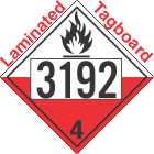 Spontaneously Combustible Class 4.2 UN3192 Tagboard DOT Placard