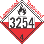 Spontaneously Combustible Class 4.2 UN3254 Tagboard DOT Placard