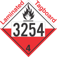 Spontaneously Combustible Class 4.2 UN3254 Tagboard DOT Placard