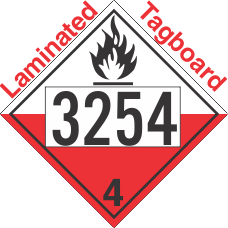 Spontaneously Combustible Class 4.2 UN3254 Tagboard DOT Placard