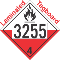 Spontaneously Combustible Class 4.2 UN3255 Tagboard DOT Placard