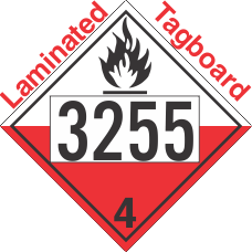 Spontaneously Combustible Class 4.2 UN3255 Tagboard DOT Placard