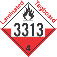 Spontaneously Combustible Class 4.2 UN3313 Tagboard DOT Placard