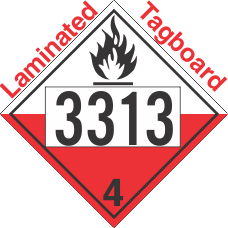 Spontaneously Combustible Class 4.2 UN3313 Tagboard DOT Placard