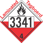 Spontaneously Combustible Class 4.2 UN3341 Tagboard DOT Placard