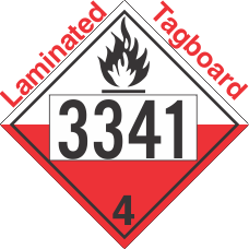Spontaneously Combustible Class 4.2 UN3341 Tagboard DOT Placard
