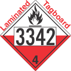 Spontaneously Combustible Class 4.2 UN3342 Tagboard DOT Placard