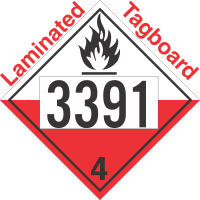 Spontaneously Combustible Class 4.2 UN3391 Tagboard DOT Placard