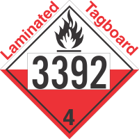 Spontaneously Combustible Class 4.2 UN3392 Tagboard DOT Placard