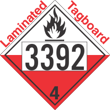 Spontaneously Combustible Class 4.2 UN3392 Tagboard DOT Placard
