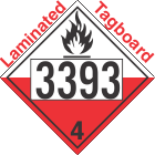 Spontaneously Combustible Class 4.2 UN3393 Tagboard DOT Placard