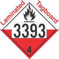 Spontaneously Combustible Class 4.2 UN3393 Tagboard DOT Placard