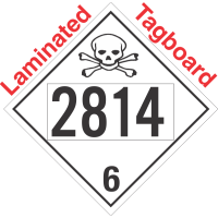 Toxic Class 6.2 UN2814 Tagboard DOT Placard