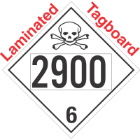 Toxic Class 6.2 UN2900 Tagboard DOT Placard