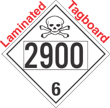 Toxic Class 6.2 UN2900 Tagboard DOT Placard