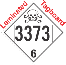 Toxic Class 6.2 UN3373 Tagboard DOT Placard