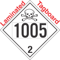 Toxic Gas Class 2.3 UN1005 Tagboard DOT Placard