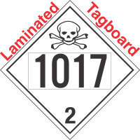 Toxic Gas Class 2.3 UN1017 Tagboard DOT Placard