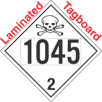 Toxic Gas Class 2.3 UN1045 Tagboard DOT Placard