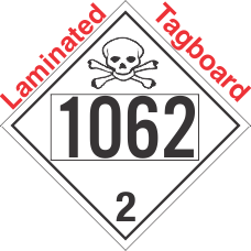 Toxic Gas Class 2.3 UN1062 Tagboard DOT Placard