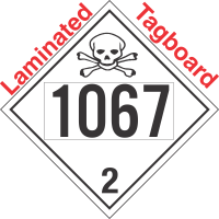 Toxic Gas Class 2.3 UN1067 Tagboard DOT Placard