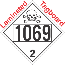 Toxic Gas Class 2.3 UN1069 Tagboard DOT Placard
