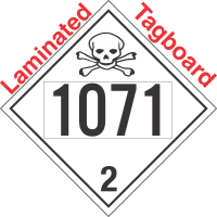 Toxic Gas Class 2.3 UN1071 Tagboard DOT Placard