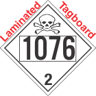 Toxic Gas Class 2.3 UN1076 Tagboard DOT Placard