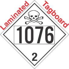 Toxic Gas Class 2.3 UN1076 Tagboard DOT Placard