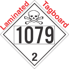 Toxic Gas Class 2.3 UN1079 Tagboard DOT Placard