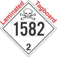 Toxic Gas Class 2.3 UN1582 Tagboard DOT Placard