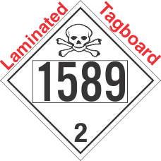 Toxic Gas Class 2.3 UN1589 Tagboard DOT Placard