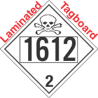 Toxic Gas Class 2.3 UN1612 Tagboard DOT Placard